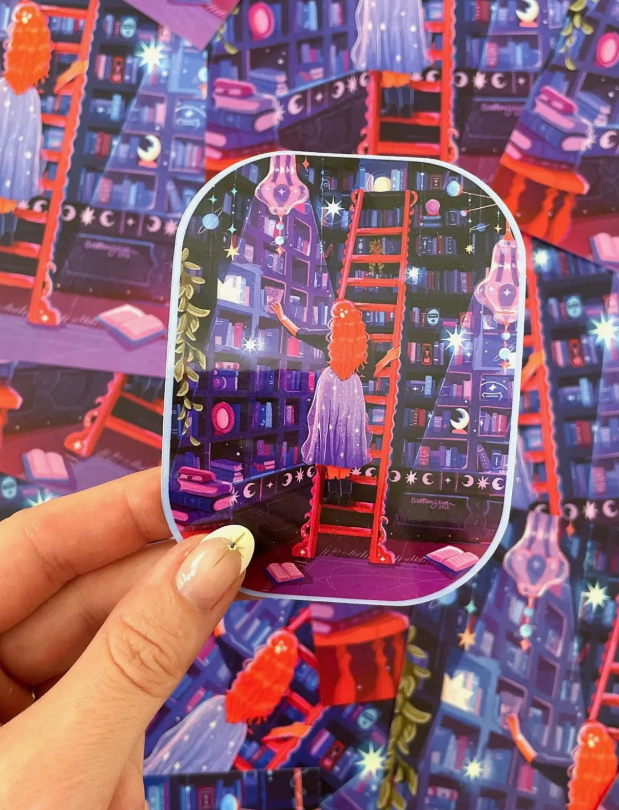 Celestial Library Sticker
