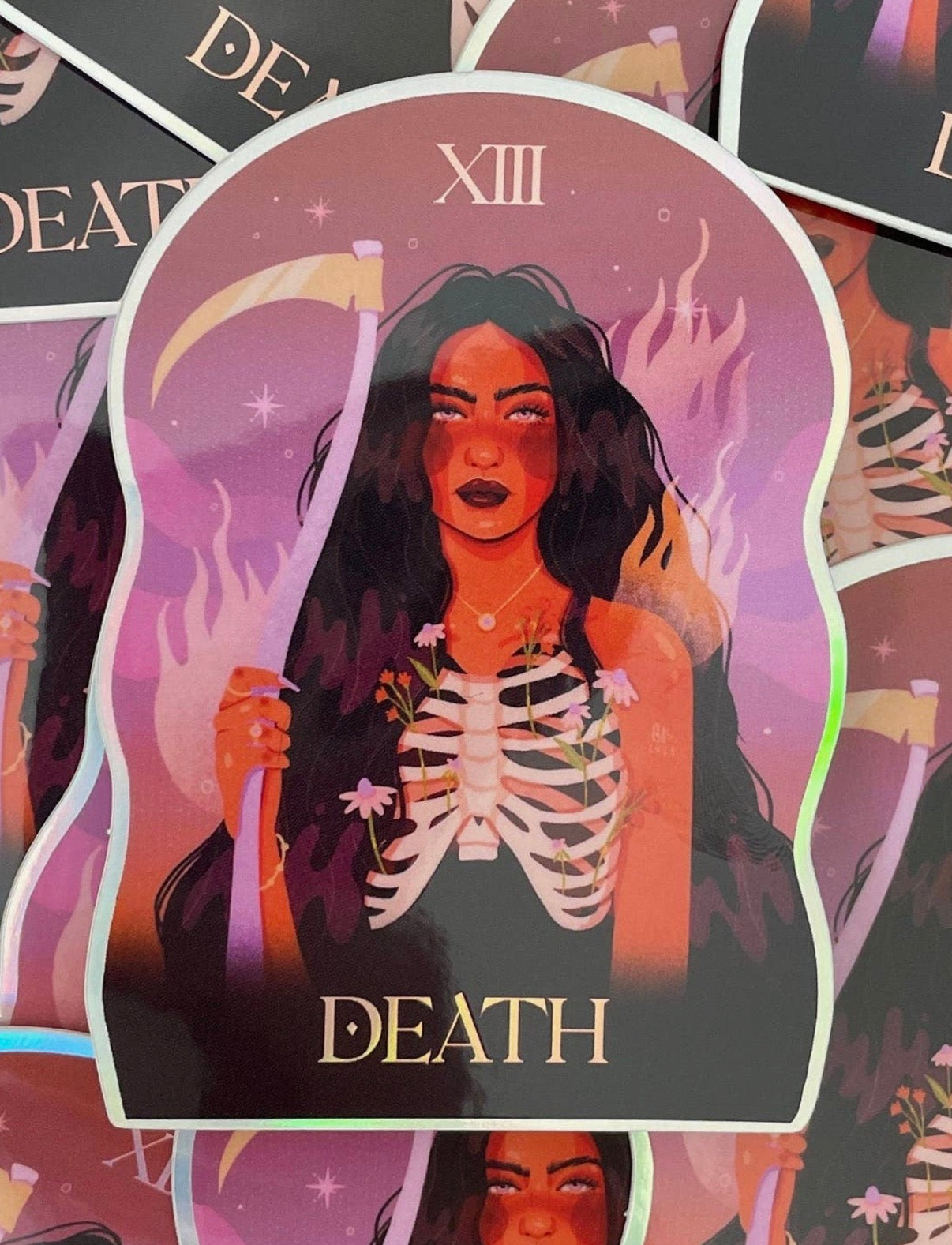 Death Holographic Sticker